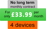 Family pack, four devices - For only £33.99 per month